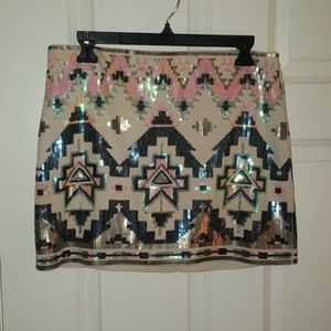 Sequin mini skirt
